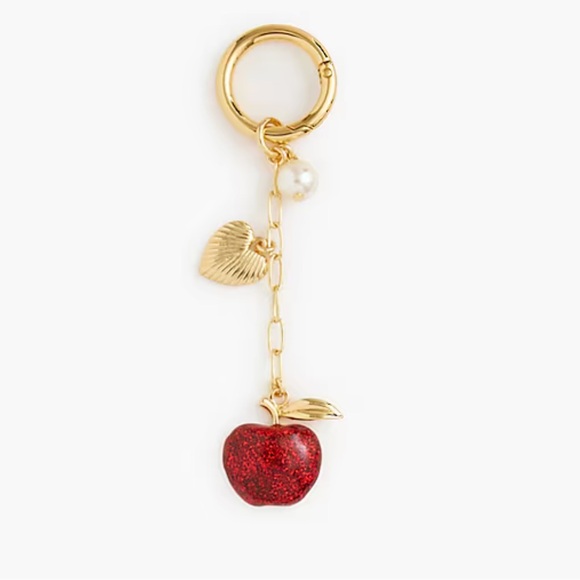 J. Crew Accessories - NWT J.Crew Gold and Red Apple Keychain/ Bag Charm